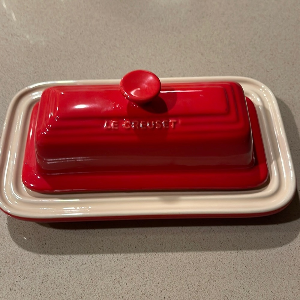 Le Creuset Red Butterdish